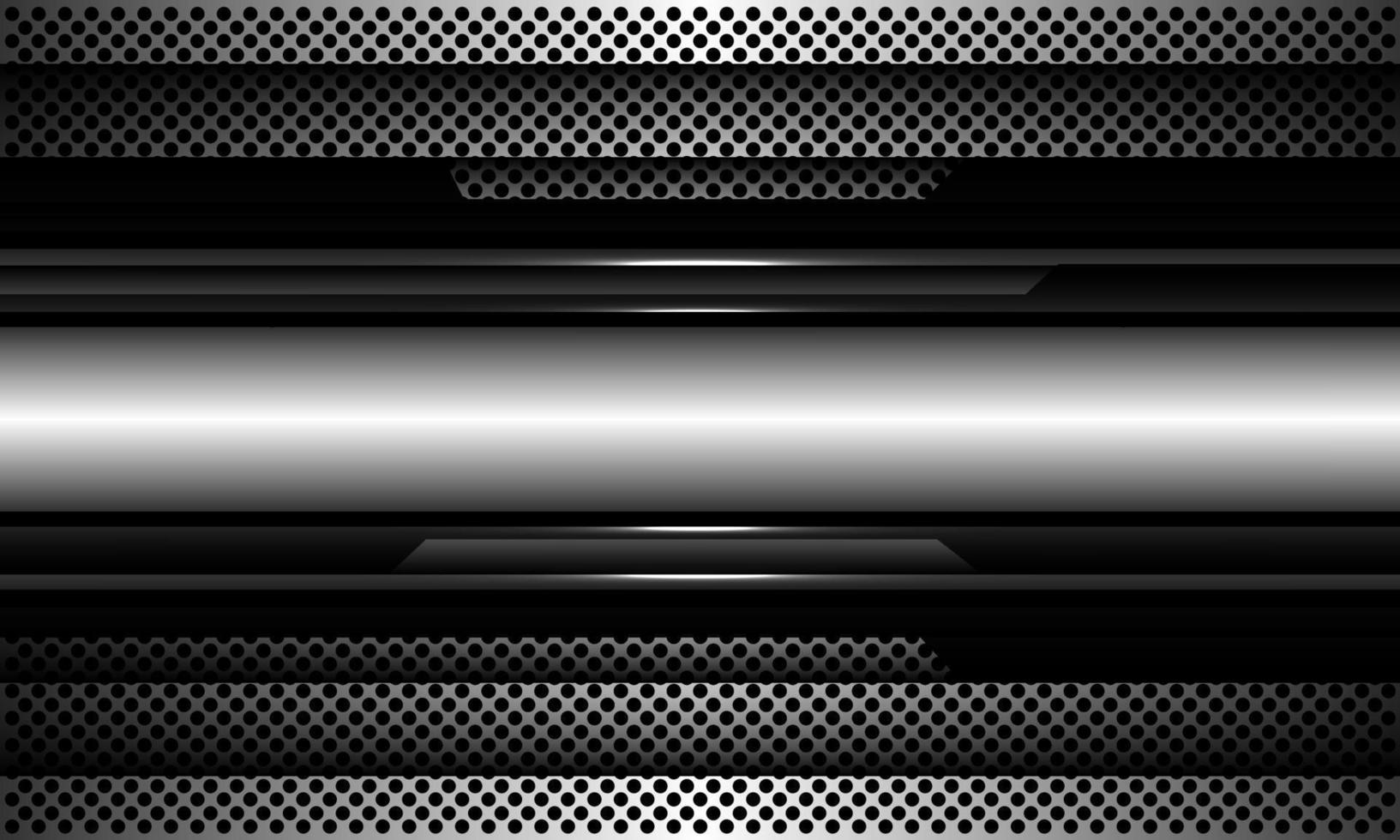 bandeira de prata abstrata linha preta cibernética círculo geométrico design de padrão de malha vetor de textura de fundo ultramoderno