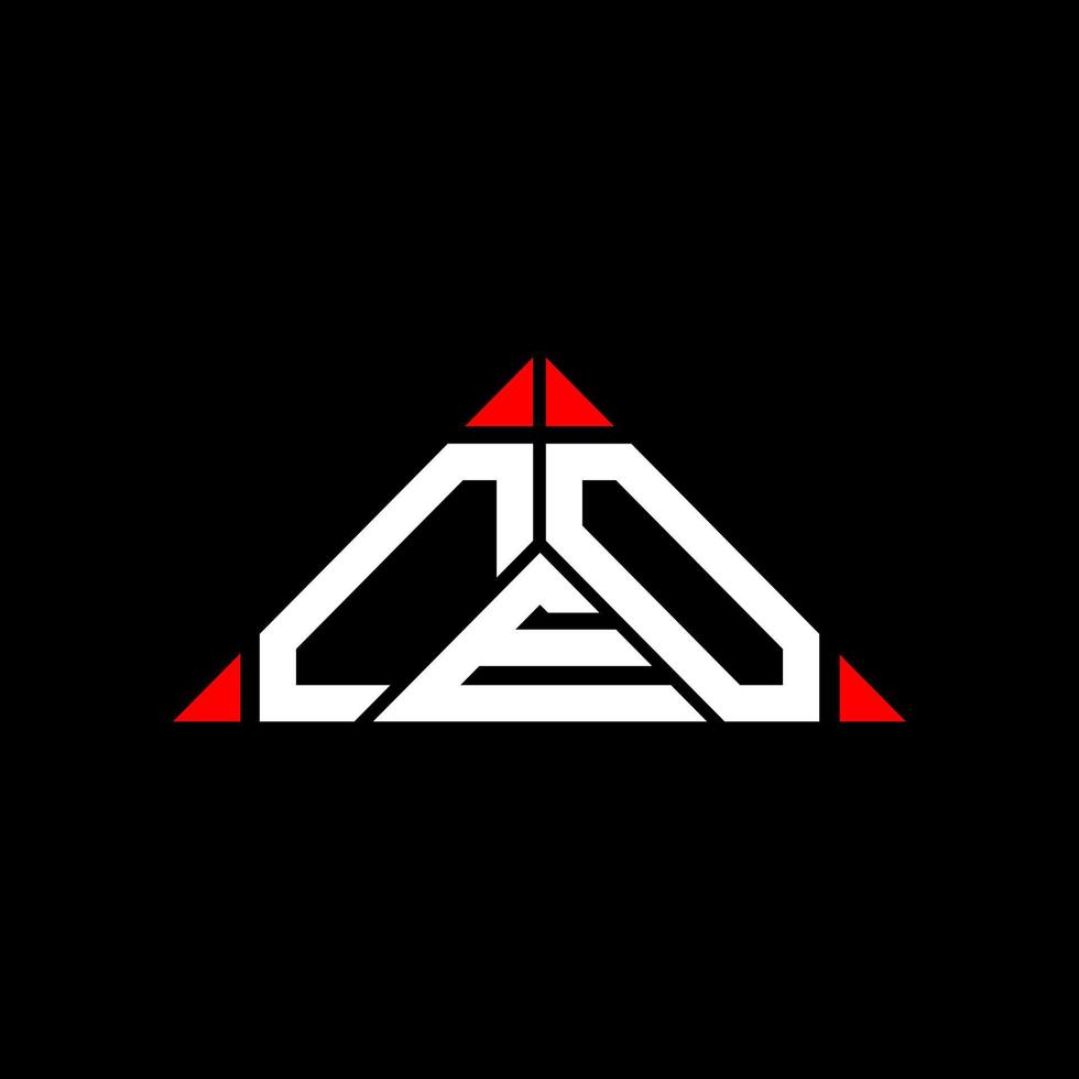 design criativo do logotipo da carta do ceo com gráfico vetorial, logotipo simples e moderno do ceo em forma de triângulo. vetor