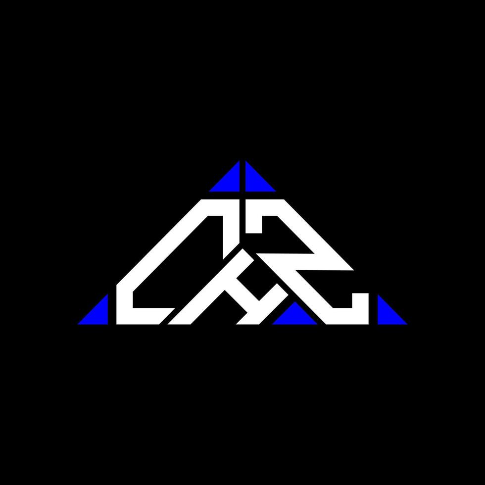 design criativo do logotipo da letra chz com gráfico vetorial, logotipo simples e moderno chz em forma de triângulo. vetor