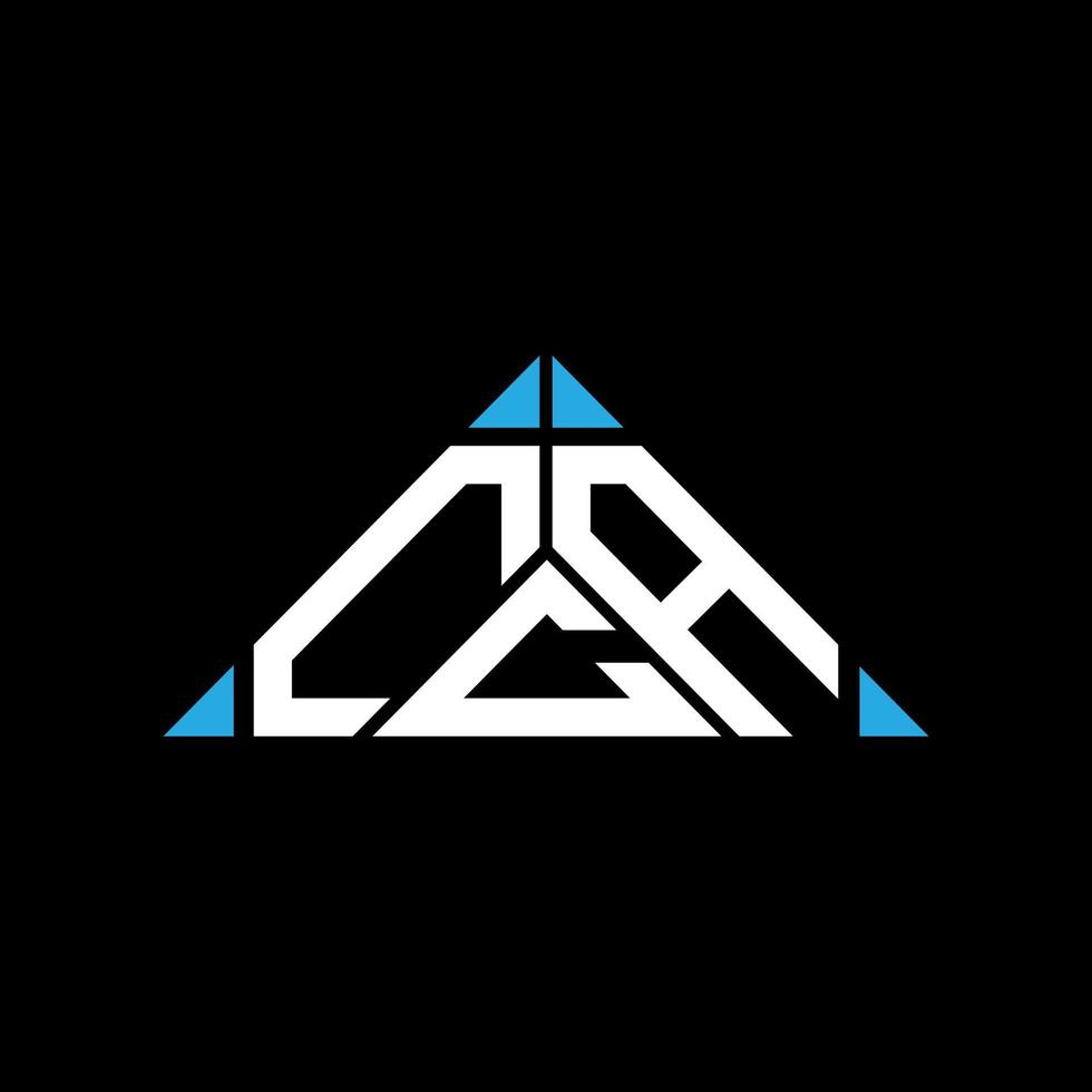 cca letter logo design criativo com gráfico vetorial, cca logotipo simples e moderno em forma de triângulo. vetor