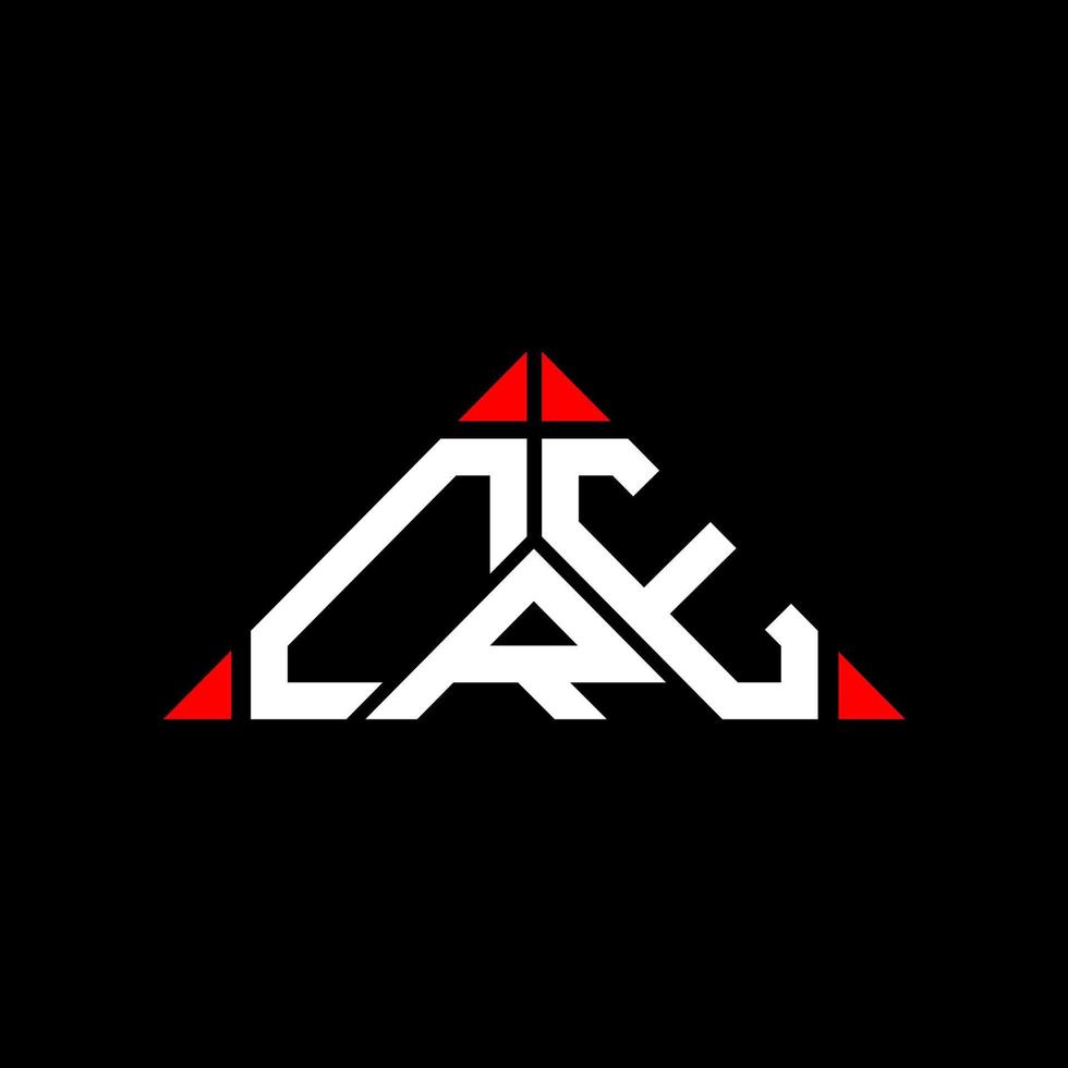 cre letter logo design criativo com gráfico vetorial, cre simples e moderno logotipo em forma de triângulo. vetor