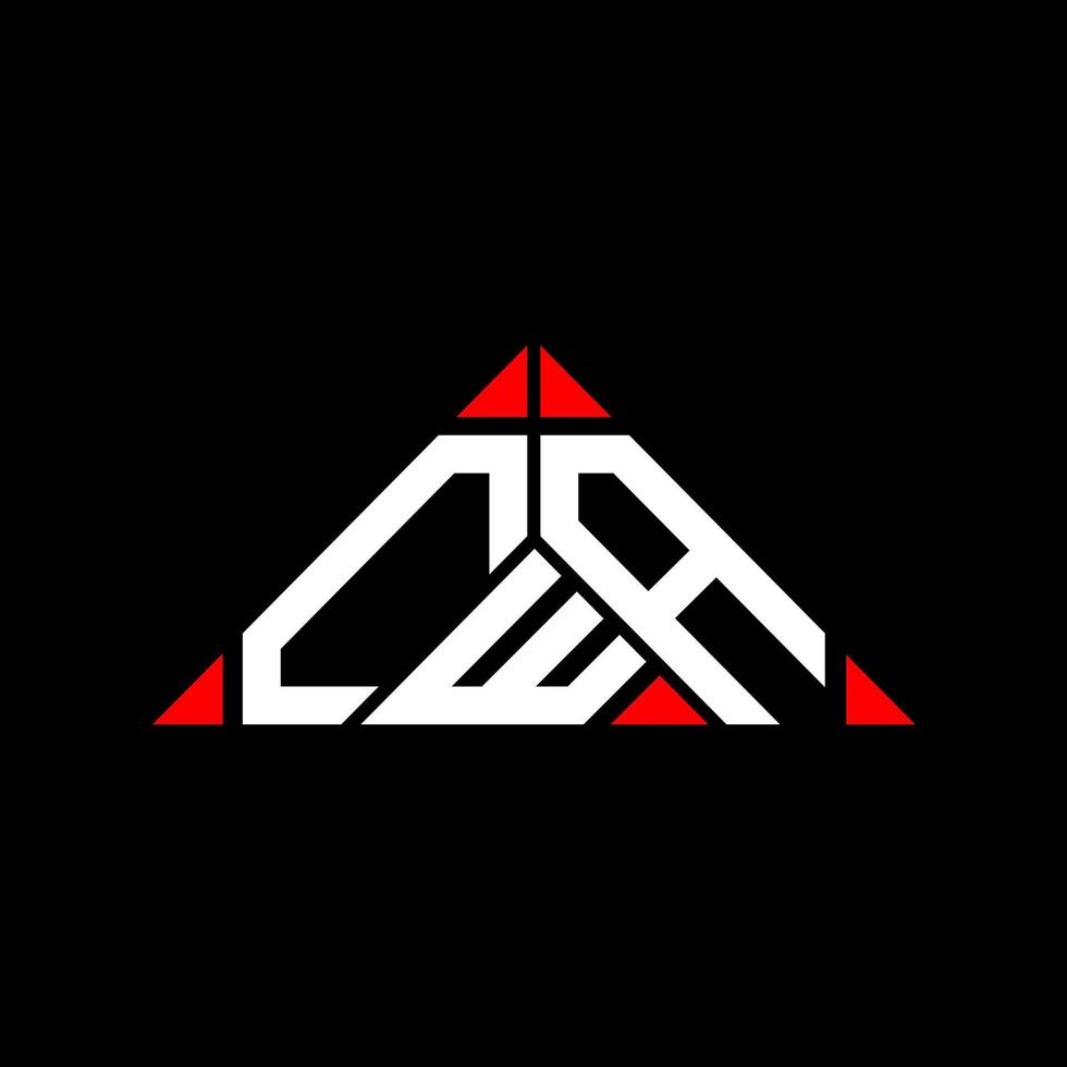 design criativo do logotipo da carta cwa com gráfico vetorial, logotipo cwa simples e moderno em forma de triângulo. vetor