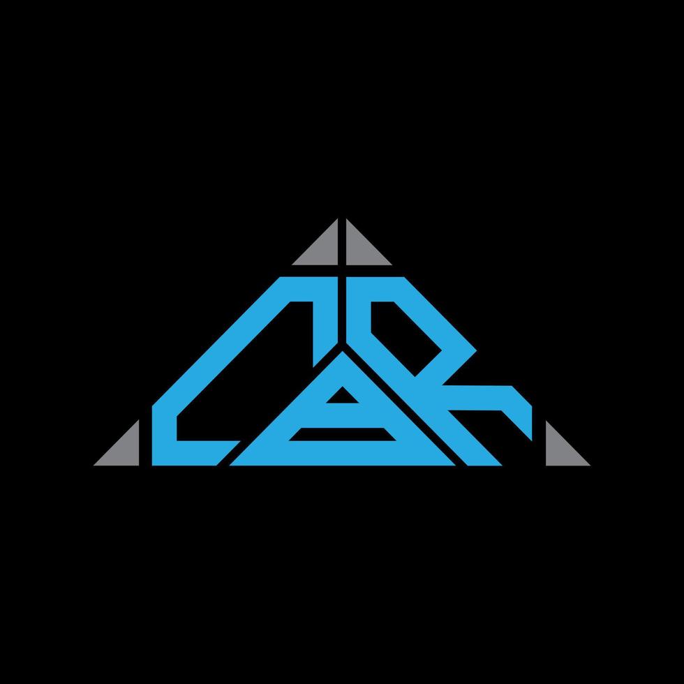 design criativo do logotipo da carta cbr com gráfico vetorial, logotipo simples e moderno da cbr em forma de triângulo. vetor