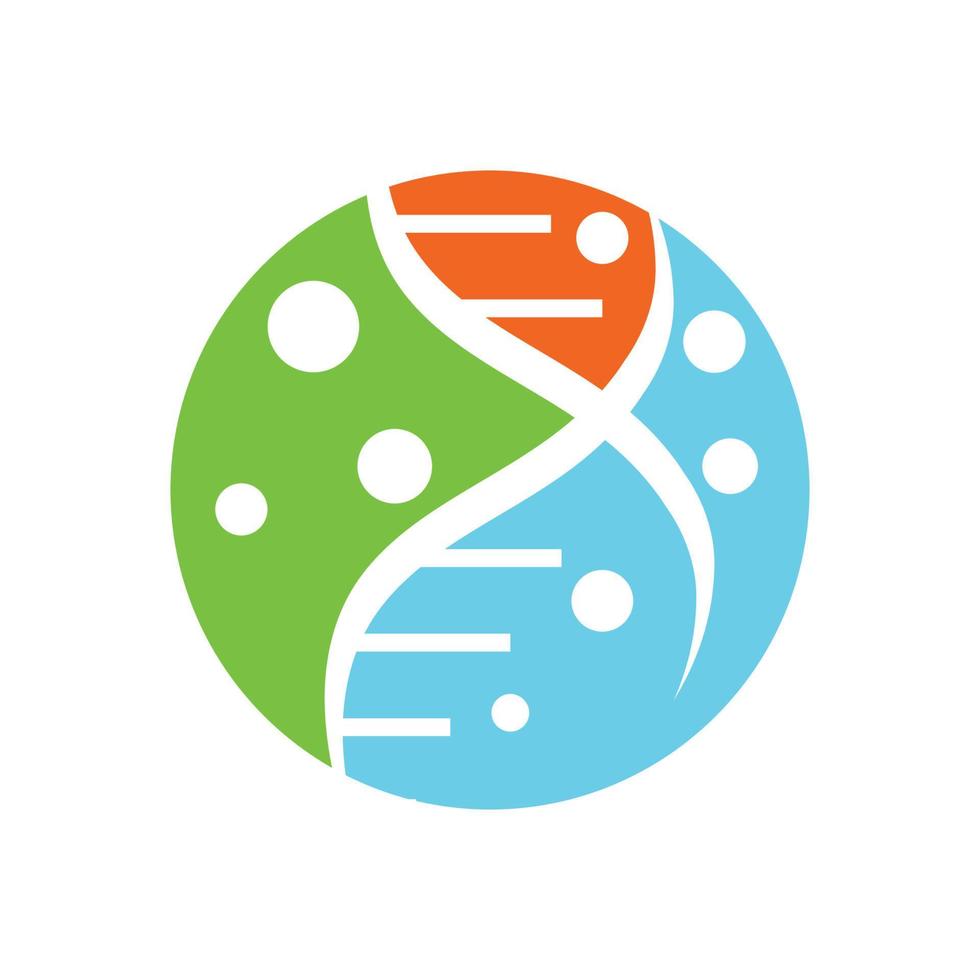 modelo de vetor de ilustração de logotipo de dna