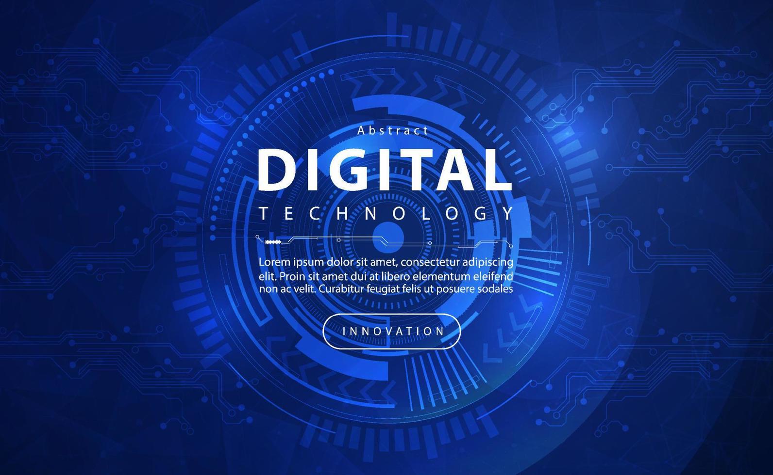 conceito de fundo de céu azul de banner de tecnologia digital com efeito de luz de linha de tecnologia, tecnologia abstrata, dados futuros de inovação, rede de internet, big data, conexão de pontos de linhas, ilustração vetorial vetor