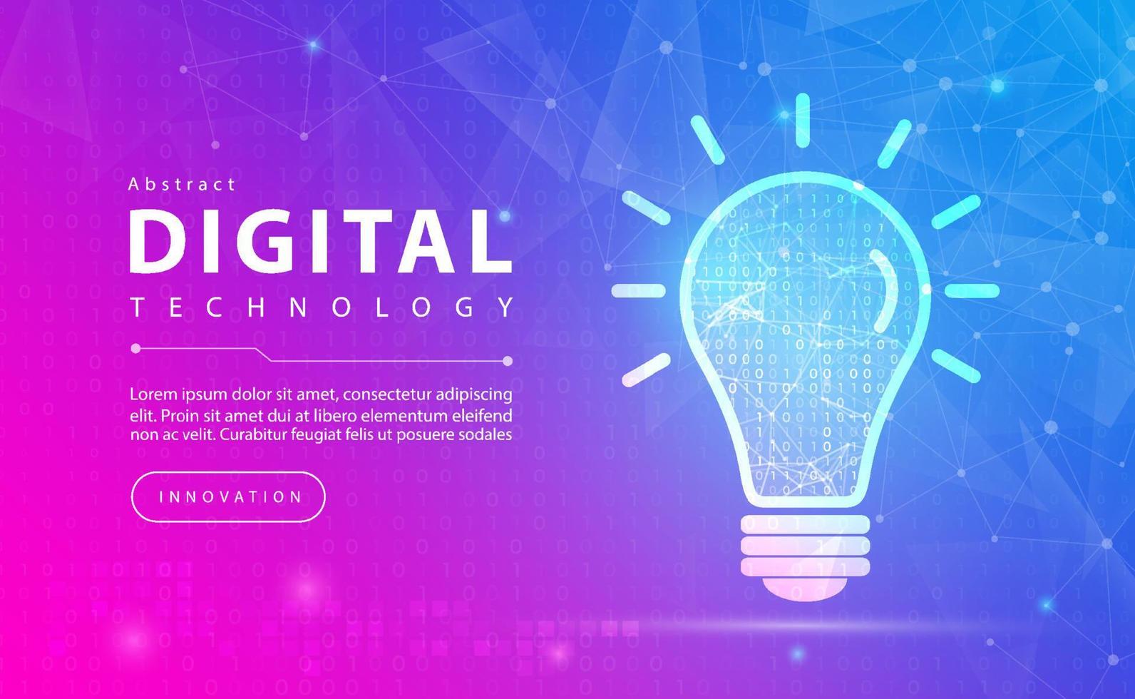 ideia de mente criativa de tecnologia digital pensando fundo azul, inspiração e inovação de iluminação, brainstorm de visão futura do cérebro de tecnologia abstrata, ai big data, rede de internet, ilustração vetorial vetor