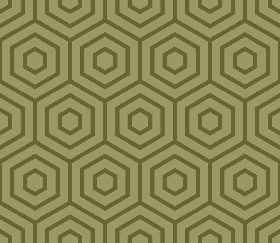 fundo de vetor sem costura verde-oliva com hexágonos