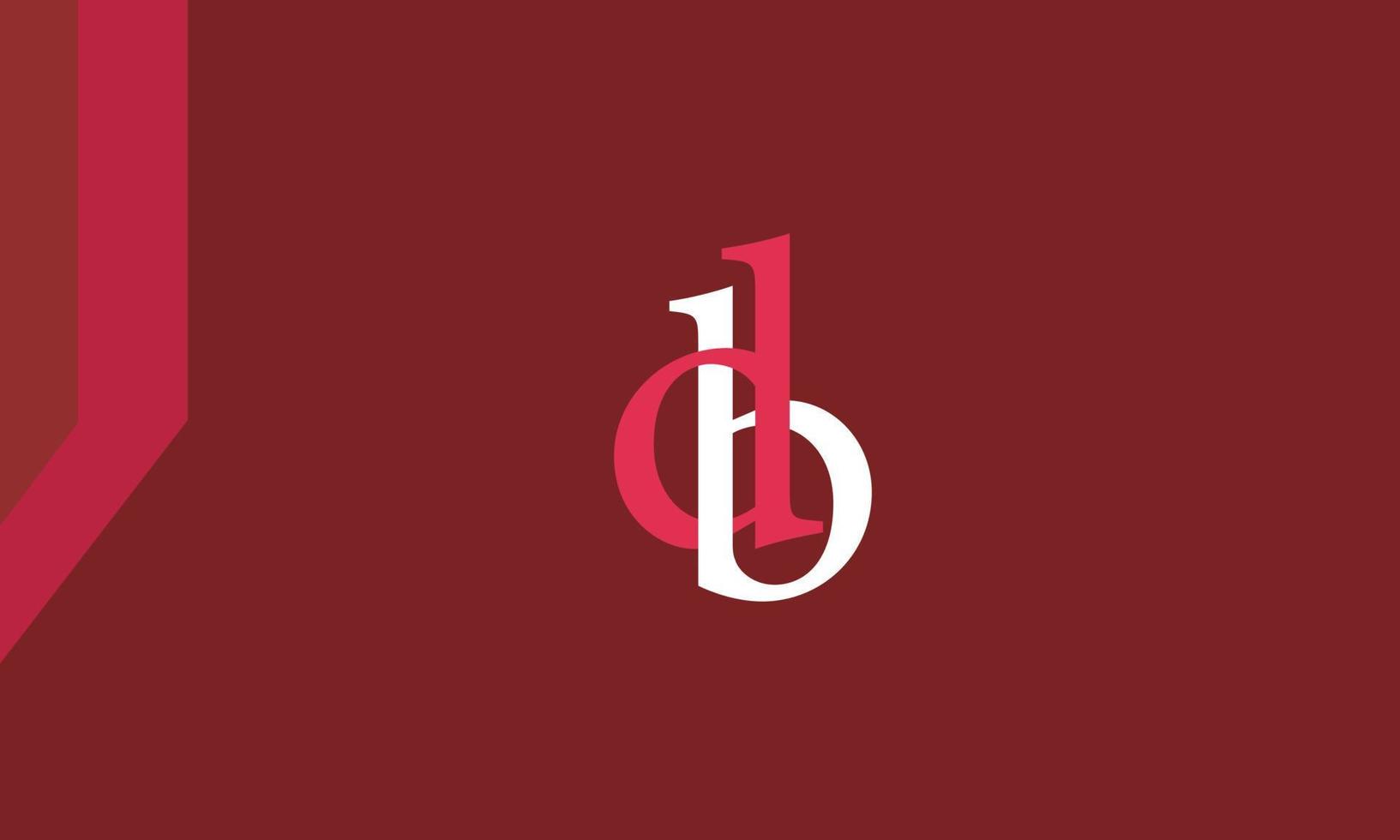letras do alfabeto iniciais monograma logotipo db, bd, d e b vetor