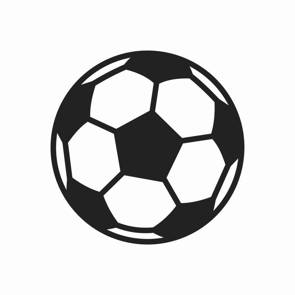 ícone de estilo plano de bola de futebol vetor