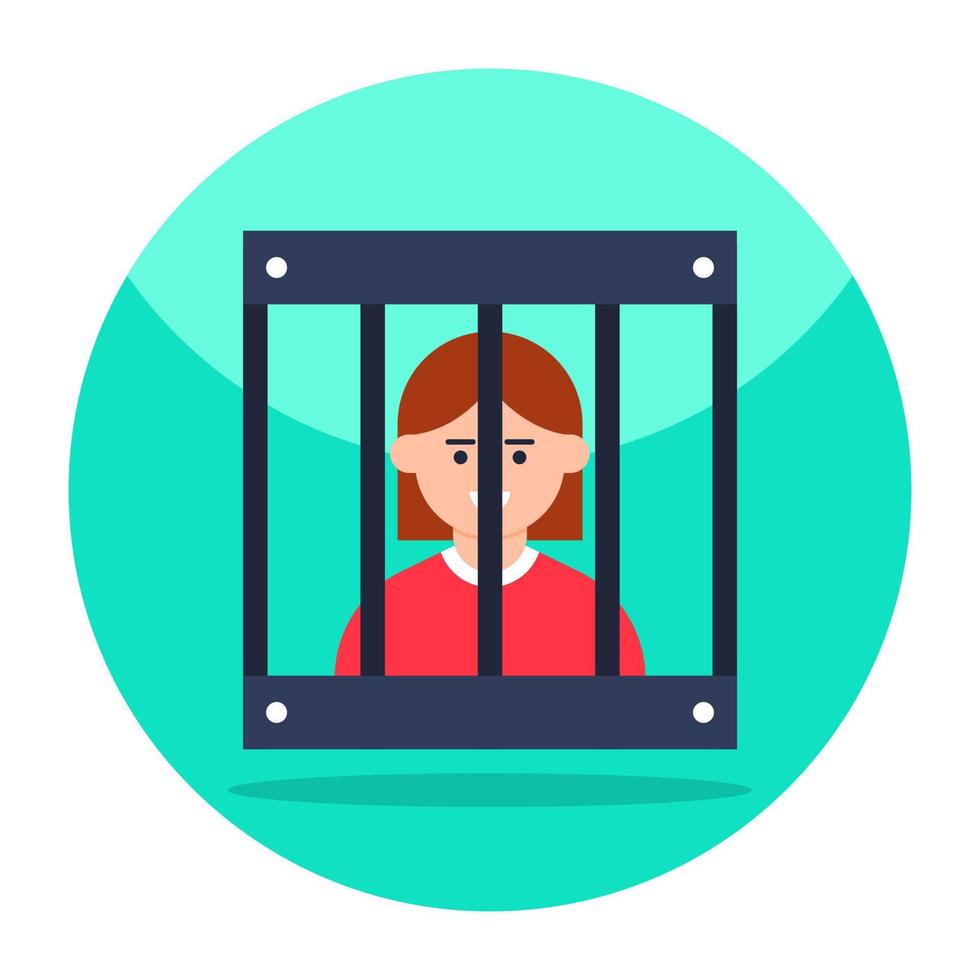 ícone de design exclusivo de prisioneiro vetor