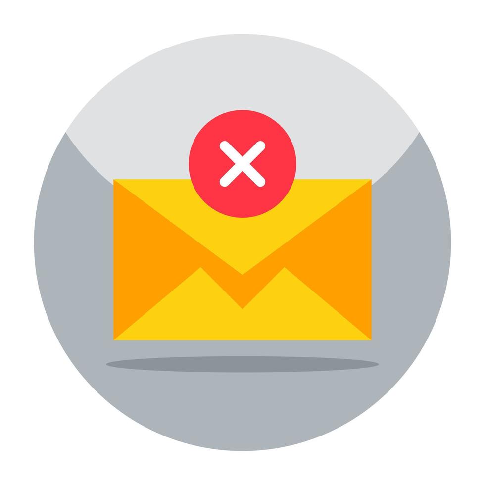 ícone de design perfeito de correio errado vetor