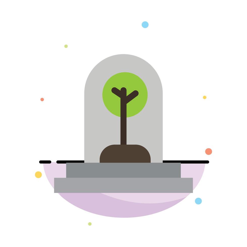 crescimento de negócios novo modelo de ícone de cor plana abstrata de árvore de planta vetor