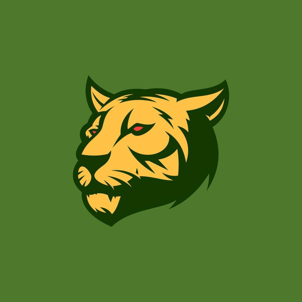 ícone de logotipo de cabeça de tigre selvagem profissional. modelo de logotipo de mascote de equipe esportiva. vetor
