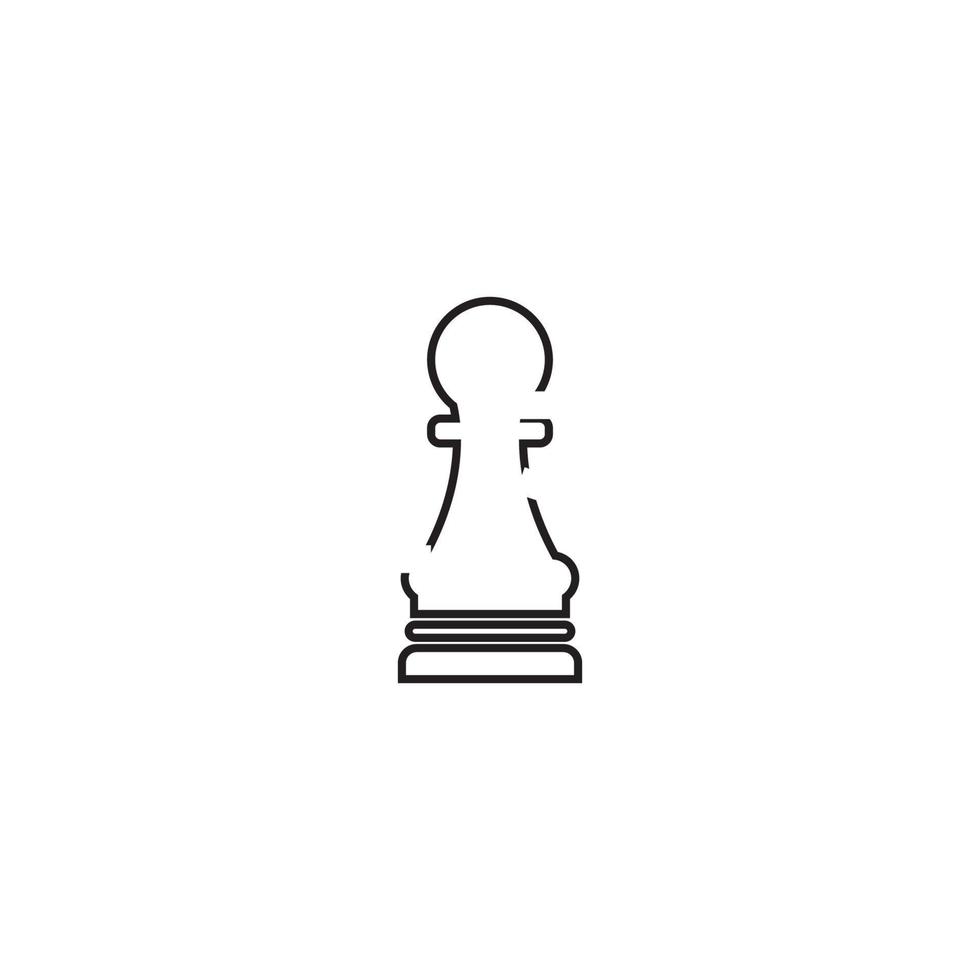 peça de xadrez vetorial definida para design de logotipo. ilustração de peão, torre, cavalo, bispo, rei e rainha vetor