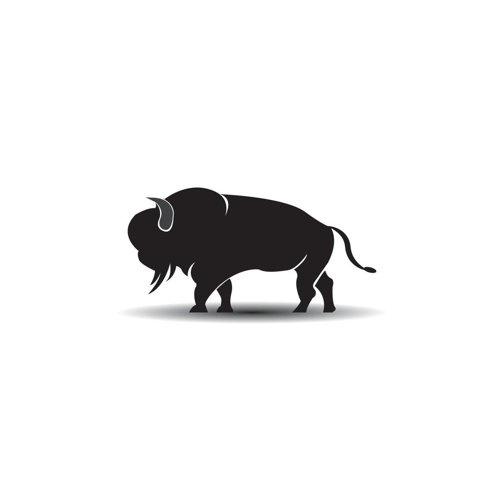 ilustração de modelo de vetor de ícone de logotipo de bisão