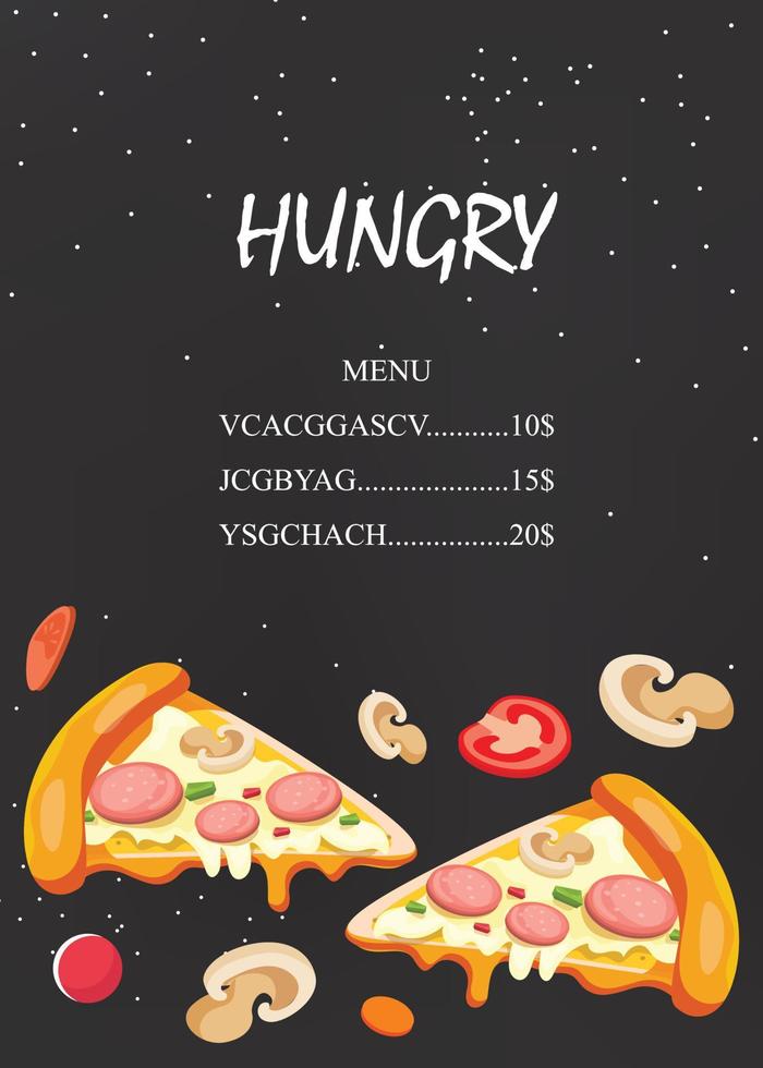 ilustração vetorial de modelo de menu de fast food vetor