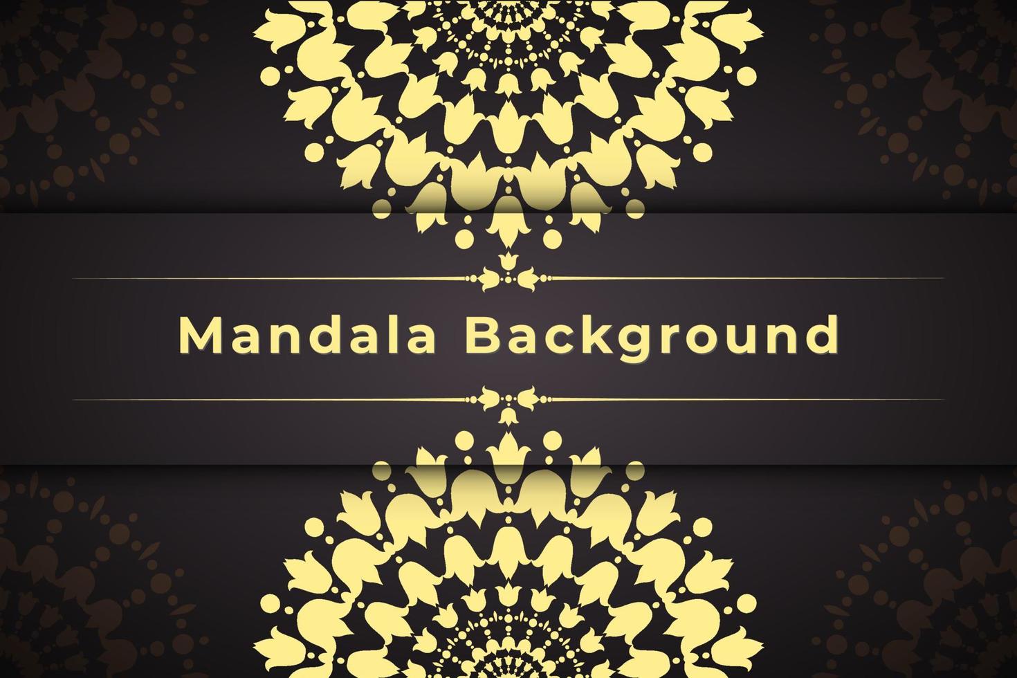 mandala para impressão, pôster, capa, folheto, panfleto e banner, design exclusivo de fundo de mandala ornamental de luxo na cor ouro brilhante vetor