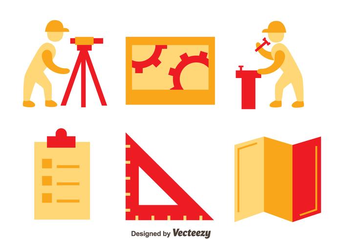 Conjunto de vetores de ícones Surveyor