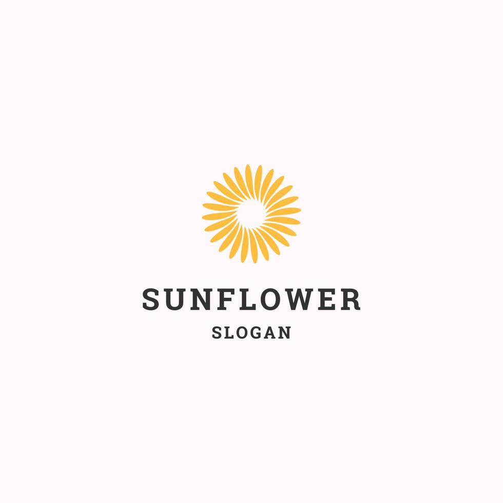 ilustração em vetor modelo de design de ícone de logotipo de flor de sol