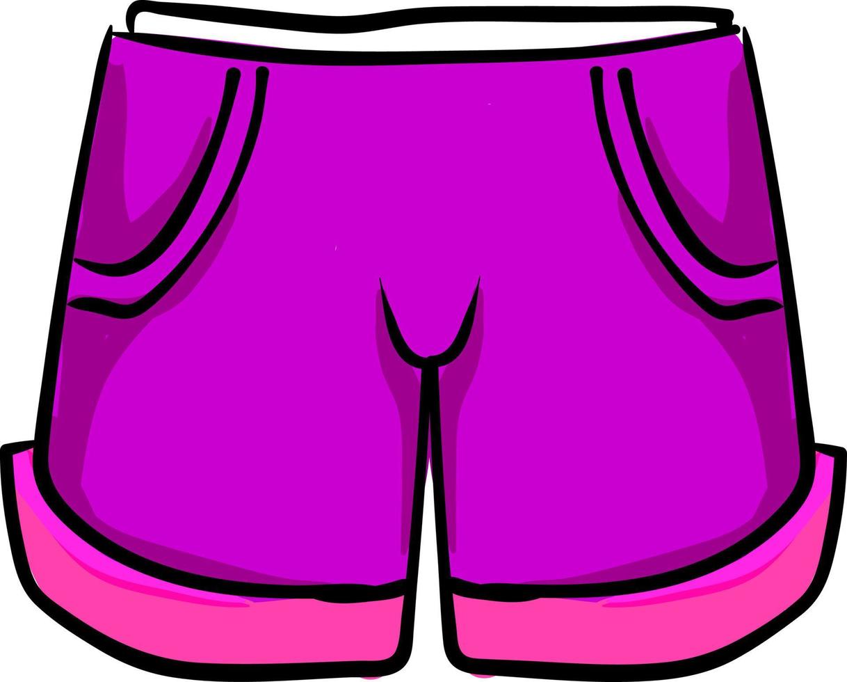 shorts rosa, ilustração, vetor em fundo branco.