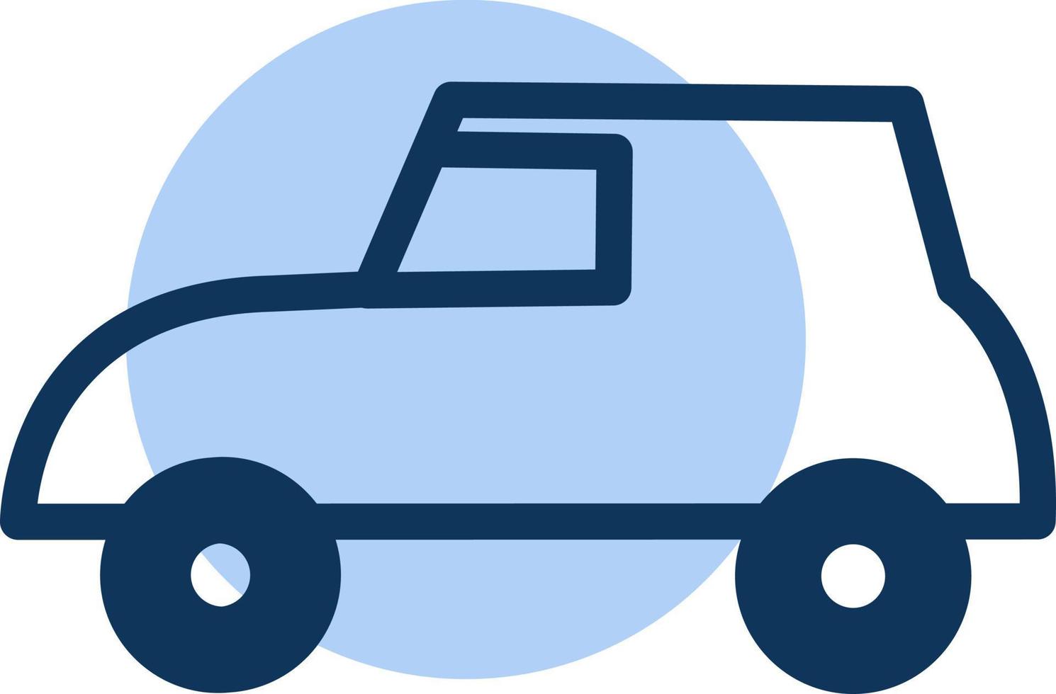 off road carro azul, ilustração de ícone, vetor em fundo branco