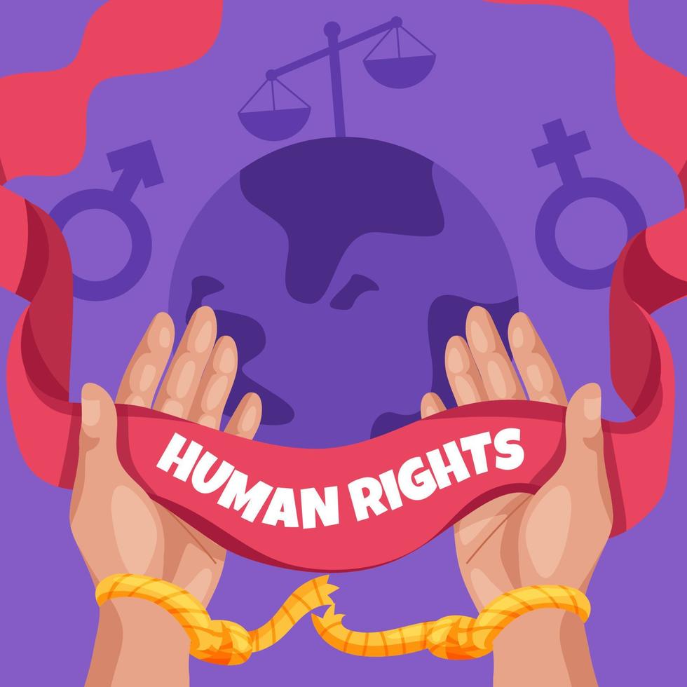 fundo do dia dos direitos humanos vetor