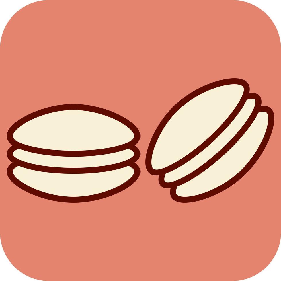 dois macarons, ilustração, vetor em um fundo branco.