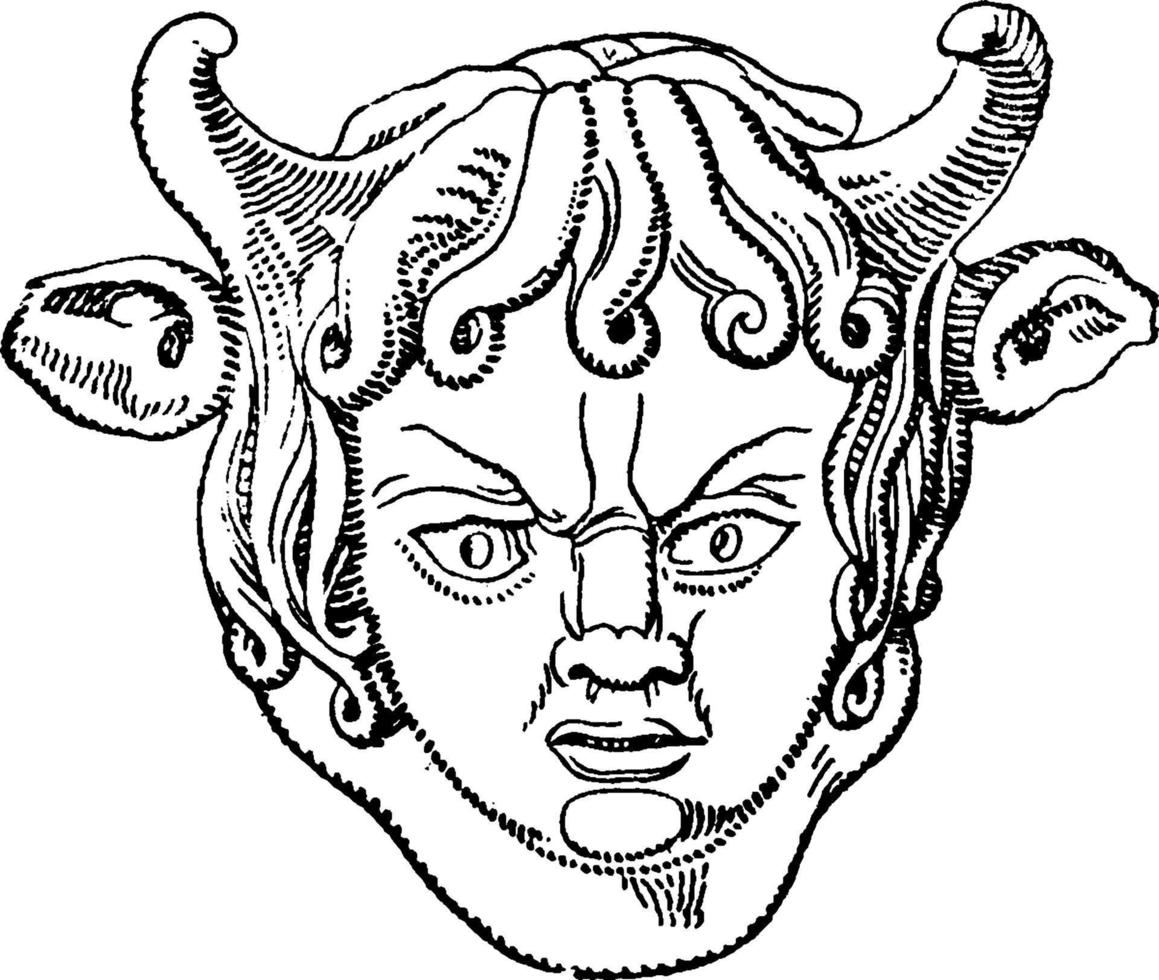 deus do rio, ilustração vintage vetor