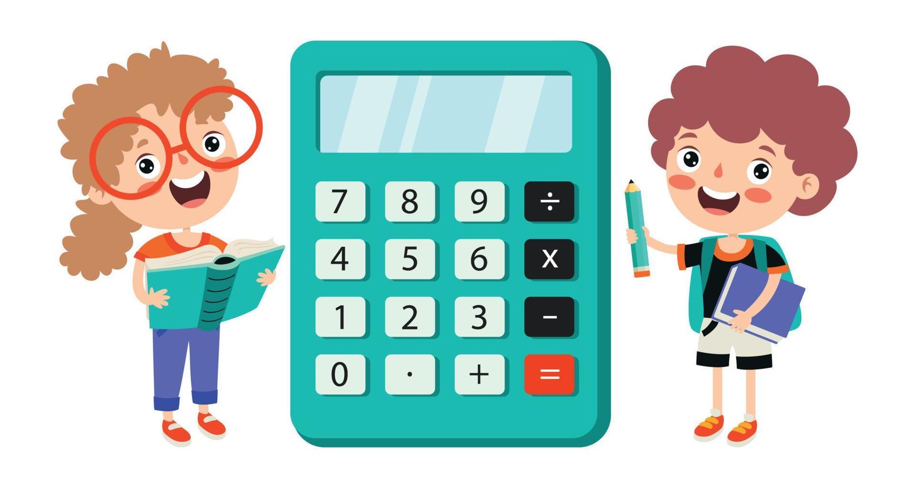 calculadora plana para educação infantil vetor