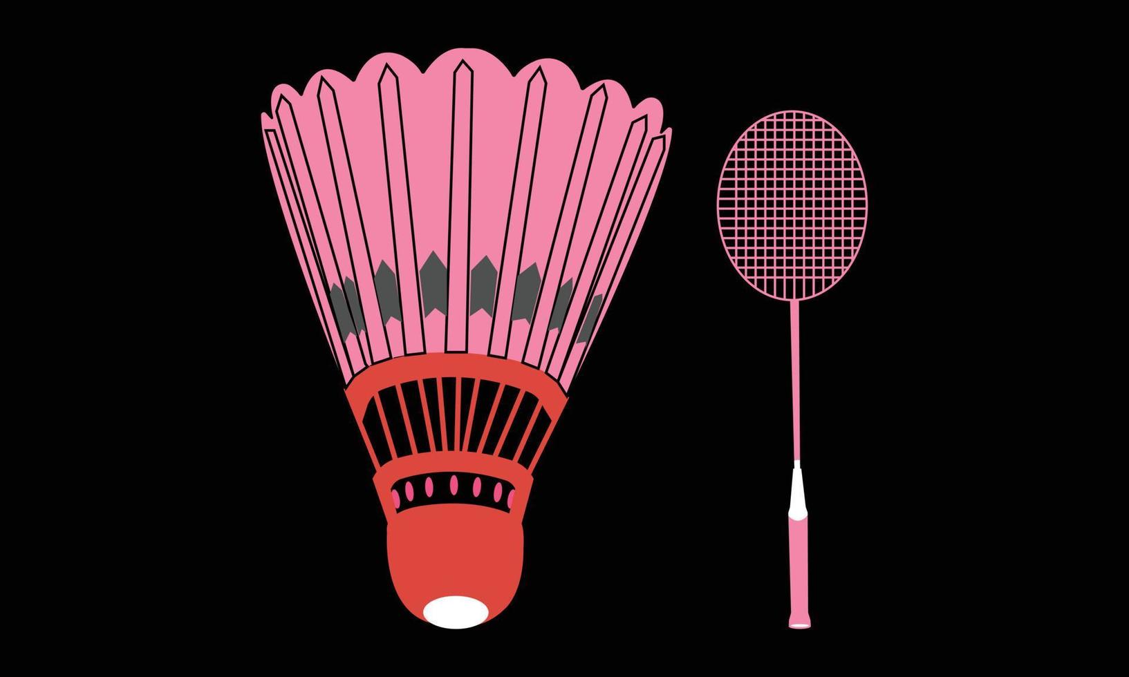 design de ilustrações svg de badminton. vetor