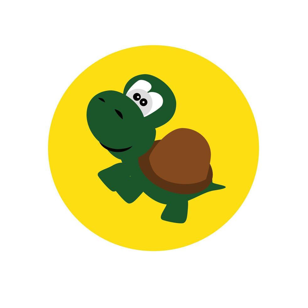 ilustração plana de tartaruga vetor