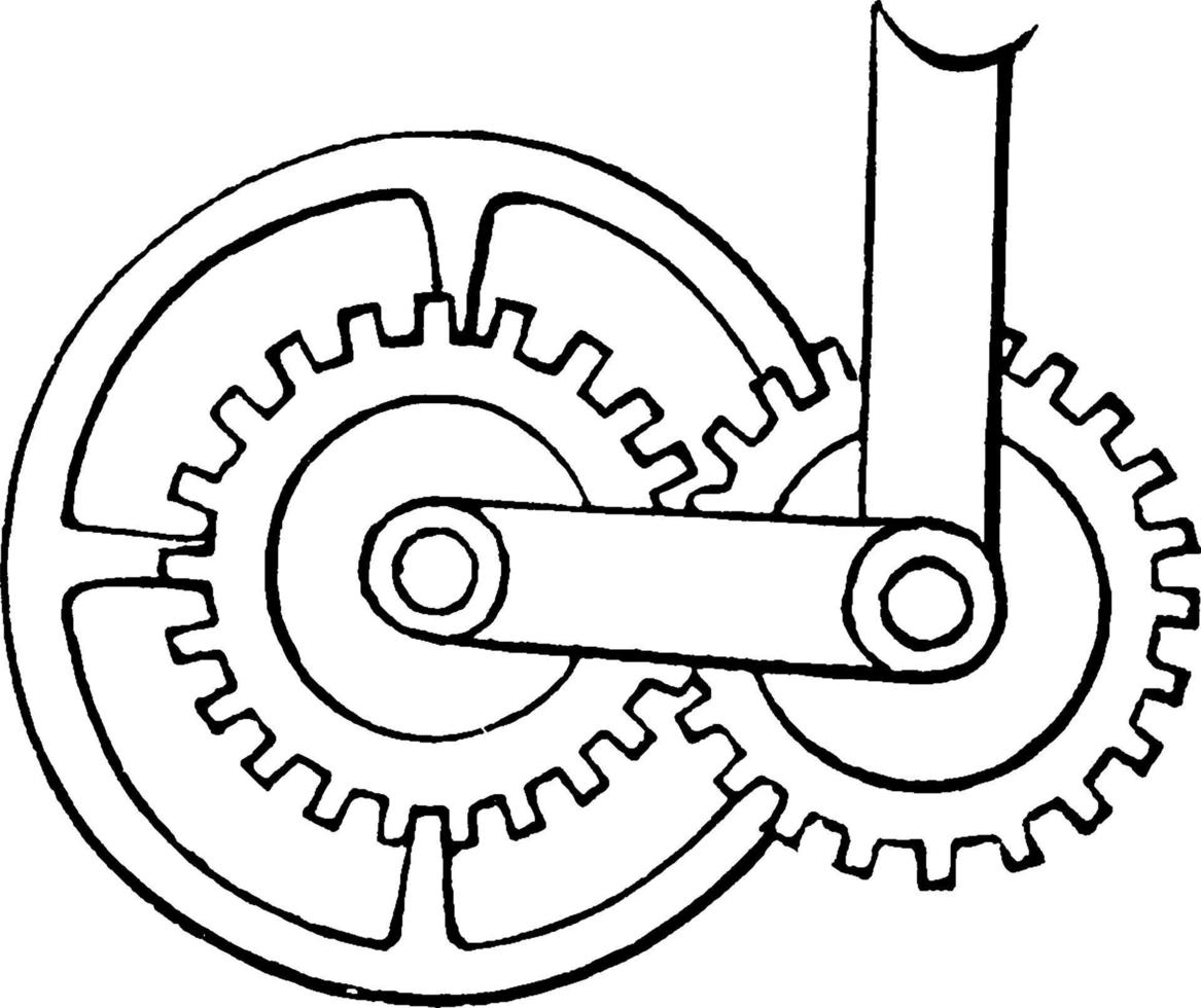 roda do planeta, ilustração vintage. vetor