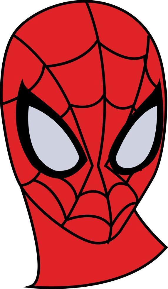 máscara de homem aranha, ilustração, vetor em fundo branco.