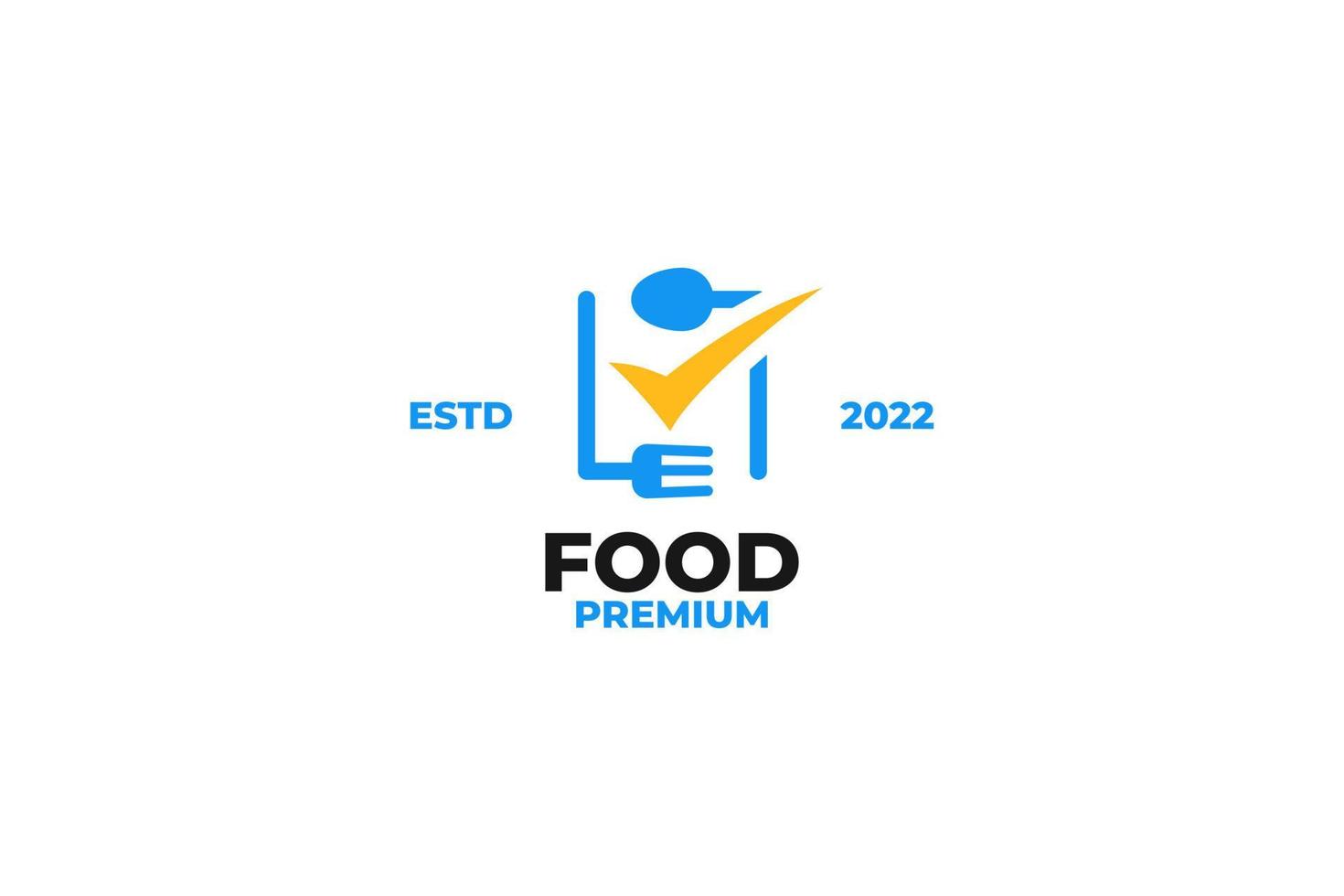 ilustração em vetor de design de logotipo de verificação de comida plana