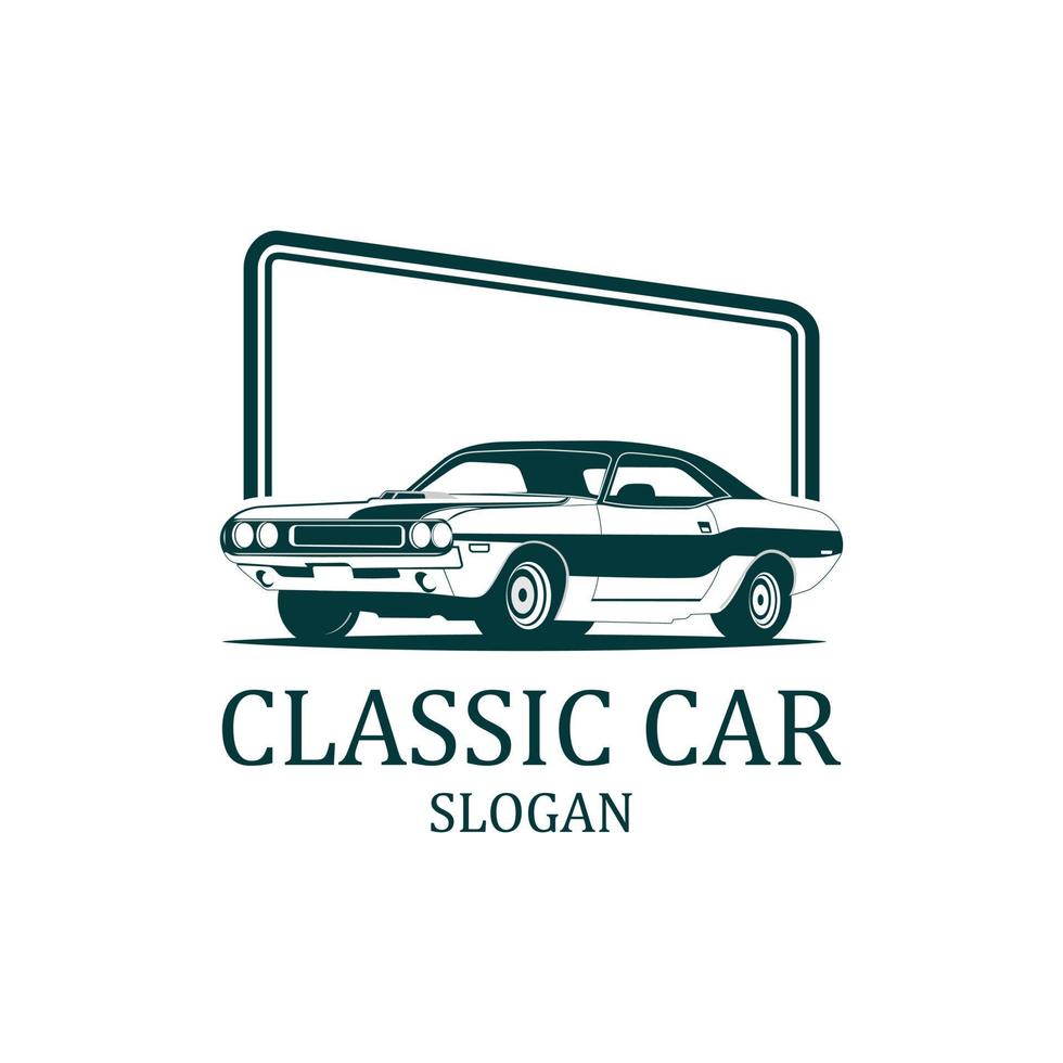 vetor de logotipo 3 de carro clássico.