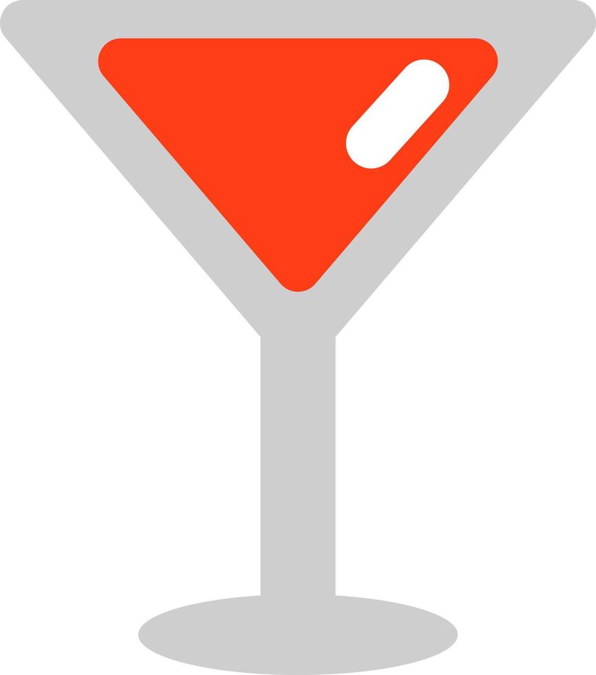 coctail alcoólico vermelho, ilustração, vetor, sobre um fundo branco. vetor