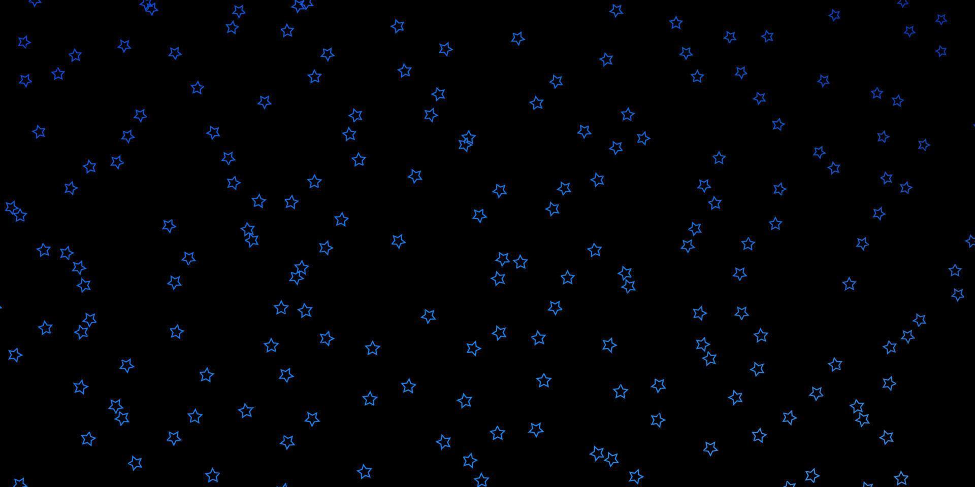 textura vector azul escuro com belas estrelas.