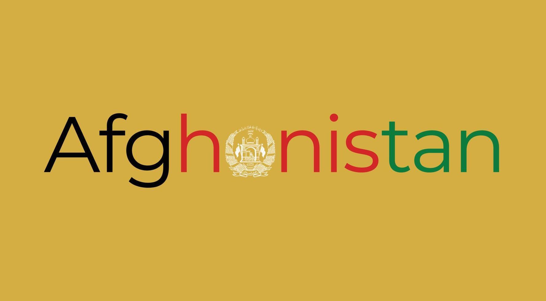 design de tipografia do afeganistão vetor