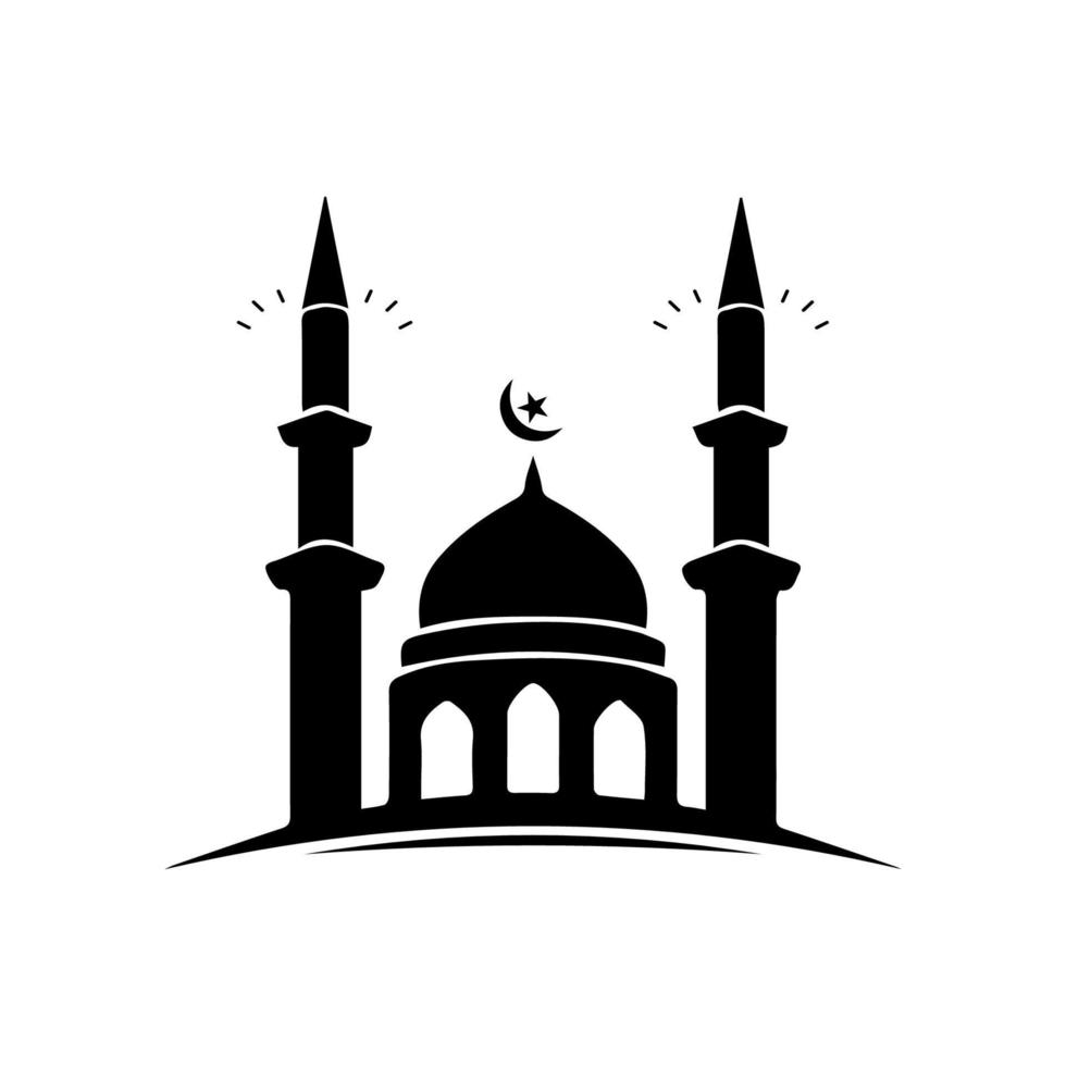 vetor de logotipo da mesquita ramadã