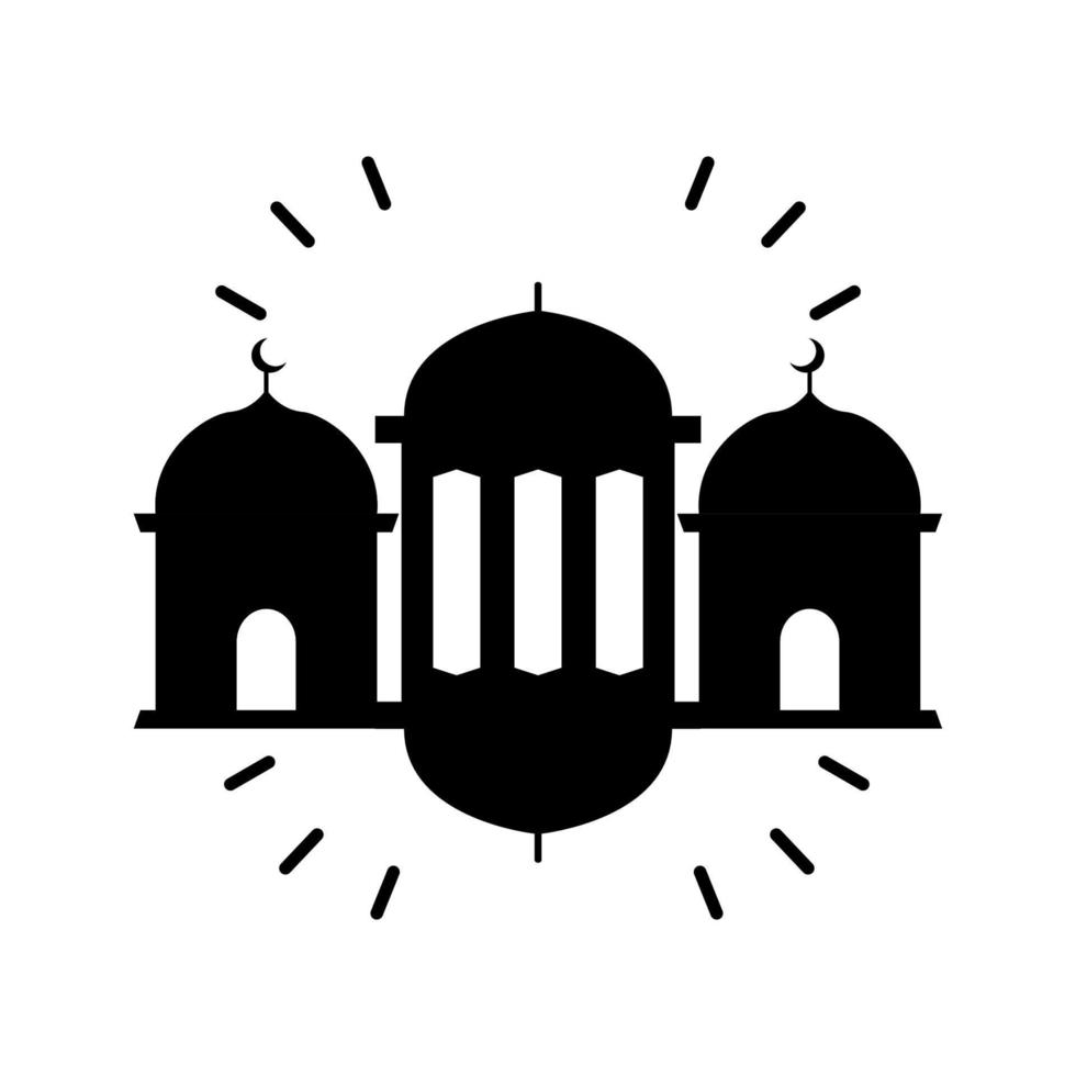 vetor de logotipo da mesquita ramadã