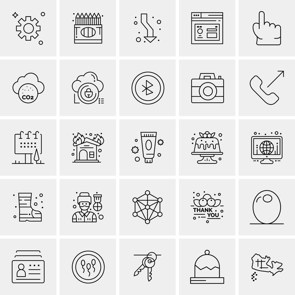 conjunto de 100 ícones de linha fina moderna universal para ícones de negócios móveis e web mix como setas avat vetor