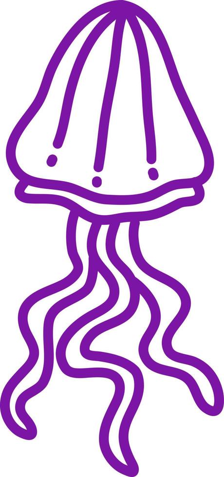 água-viva do mar roxo, ilustração, vetor em um fundo branco.