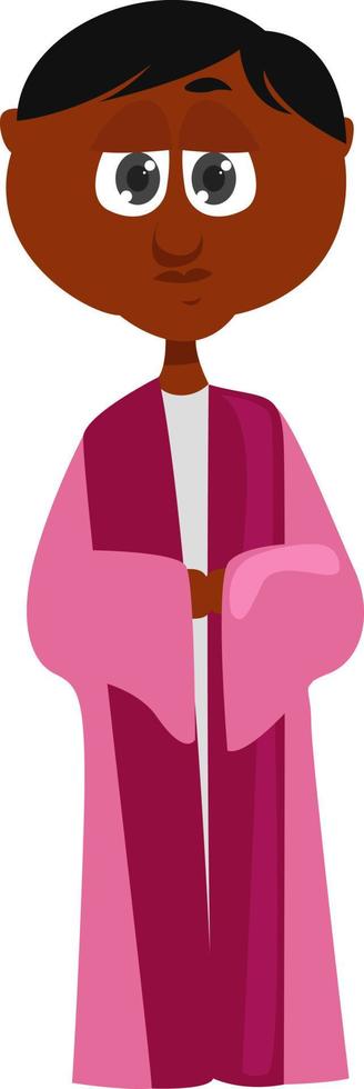 padre em rosa, ilustração, vetor em fundo branco