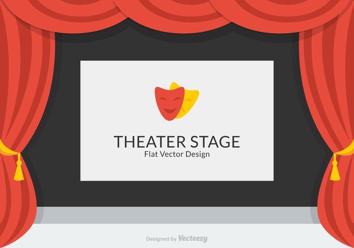 Design de vetor de palco de teatro
