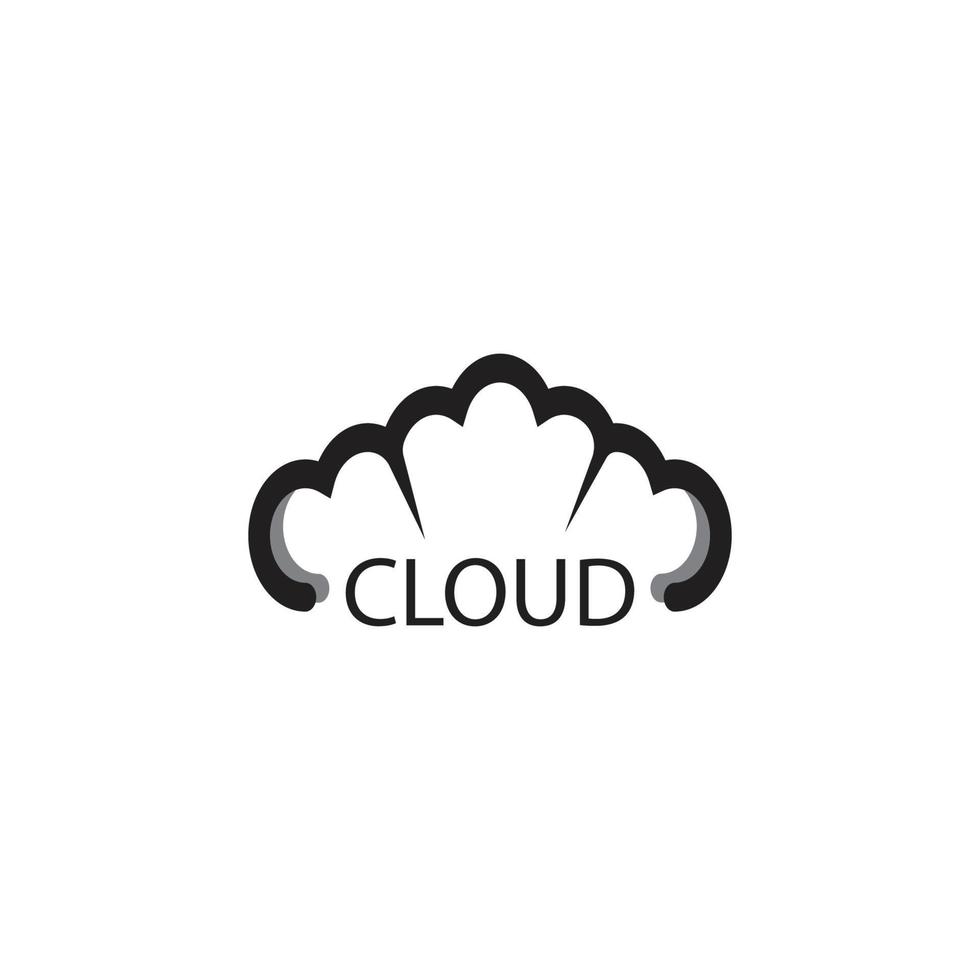 vetor do logotipo da nuvem