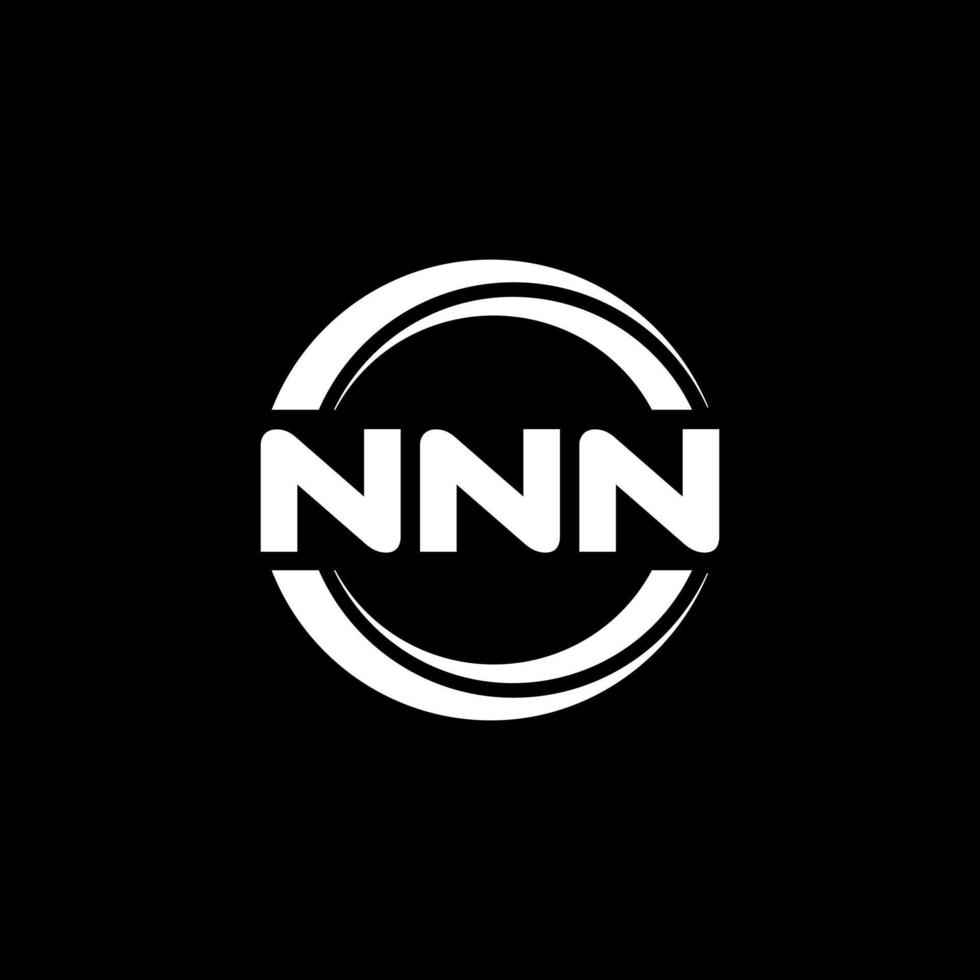design de logotipo de carta nnn na ilustração. logotipo vetorial, desenhos de caligrafia para logotipo, pôster, convite, etc. vetor