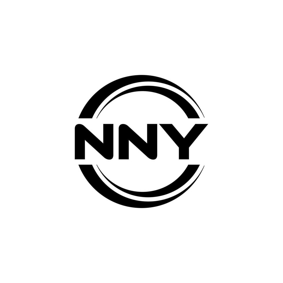 design de logotipo de carta nny na ilustração. logotipo vetorial, desenhos de caligrafia para logotipo, pôster, convite, etc. vetor