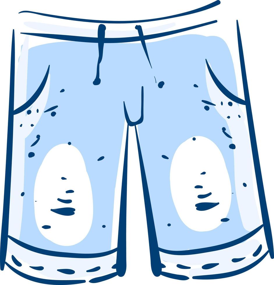 shorts interessantes, ilustração, vetor em fundo branco.