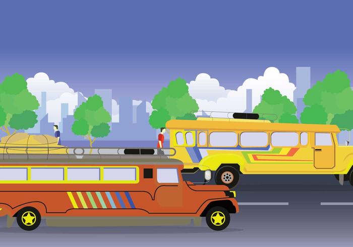 Ilustração gratuita de Jeepney vetor