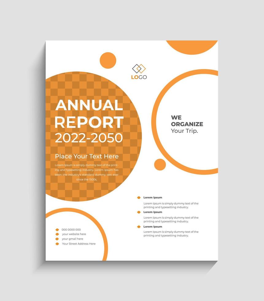 modelo de design de layout de relatório anual corporativo moderno vetor